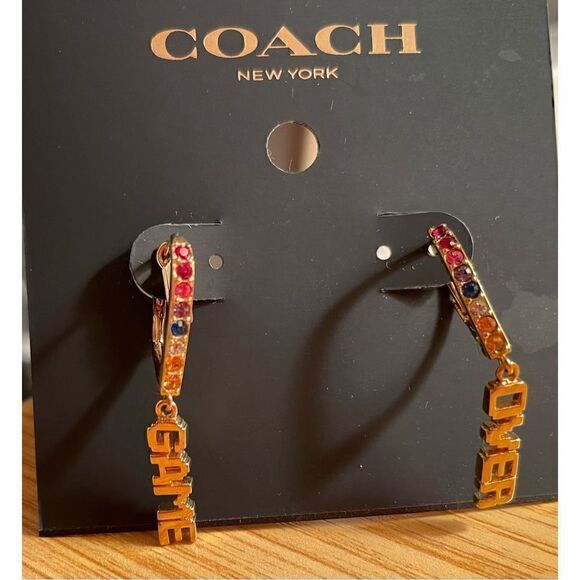 Coach x Pac-man Game Over Earrings Ltd. Ed. NWT - Picture 2 of 7